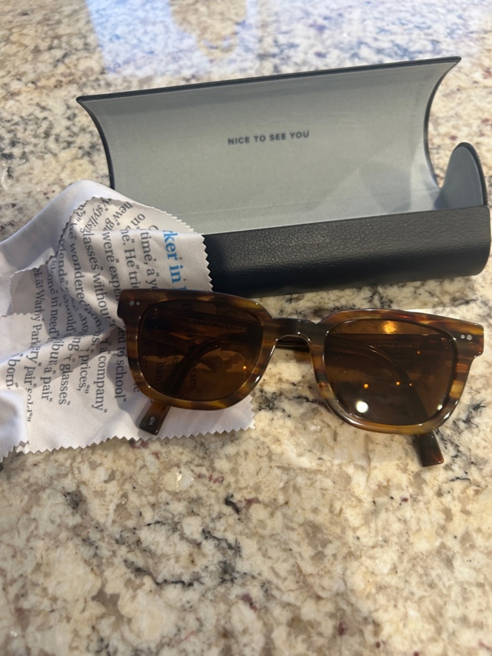 Warby Parker Tortoiseshell Sunglasses with Brown Lenses